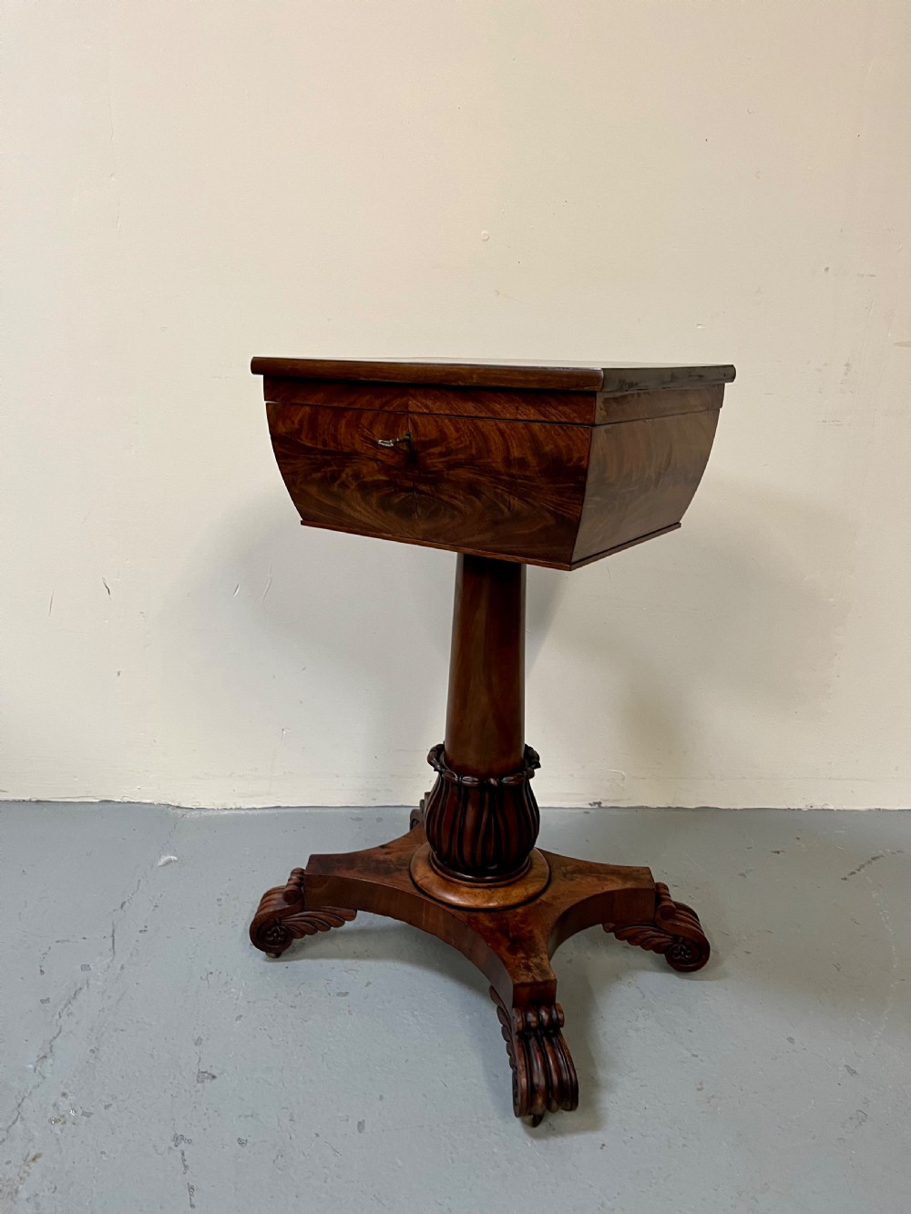 Regency mahogany teapoy