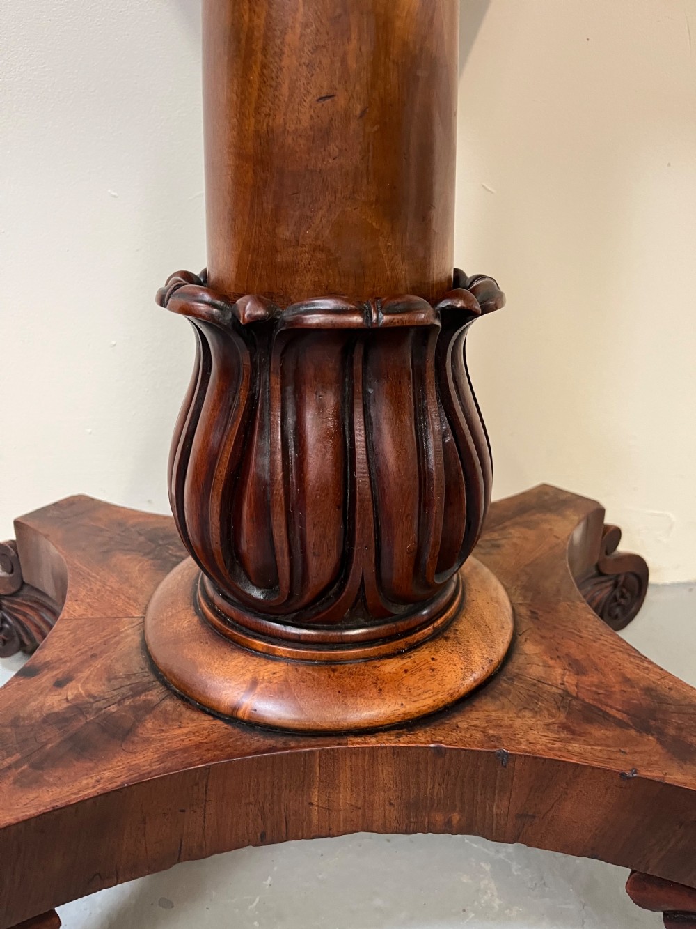 Regency mahogany teapoy View III