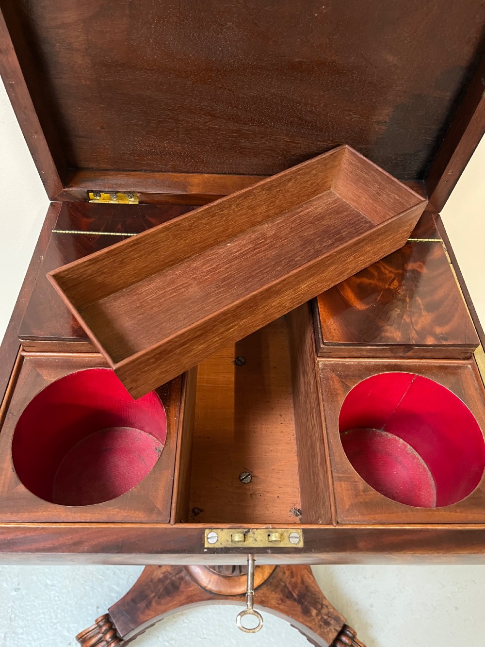 Regency mahogany teapoy View XII
