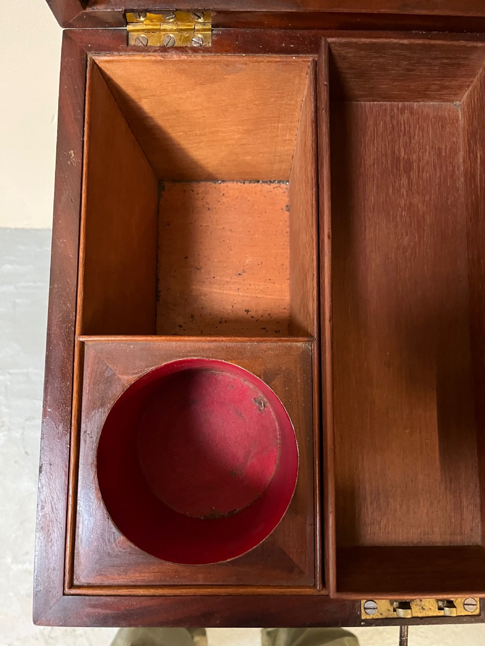Regency mahogany teapoy View XIII