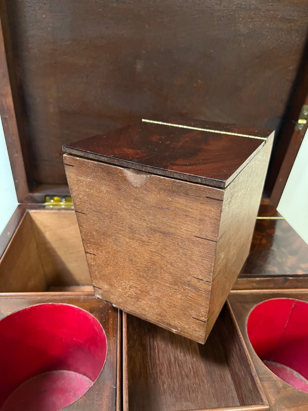 Regency mahogany teapoy View XIV