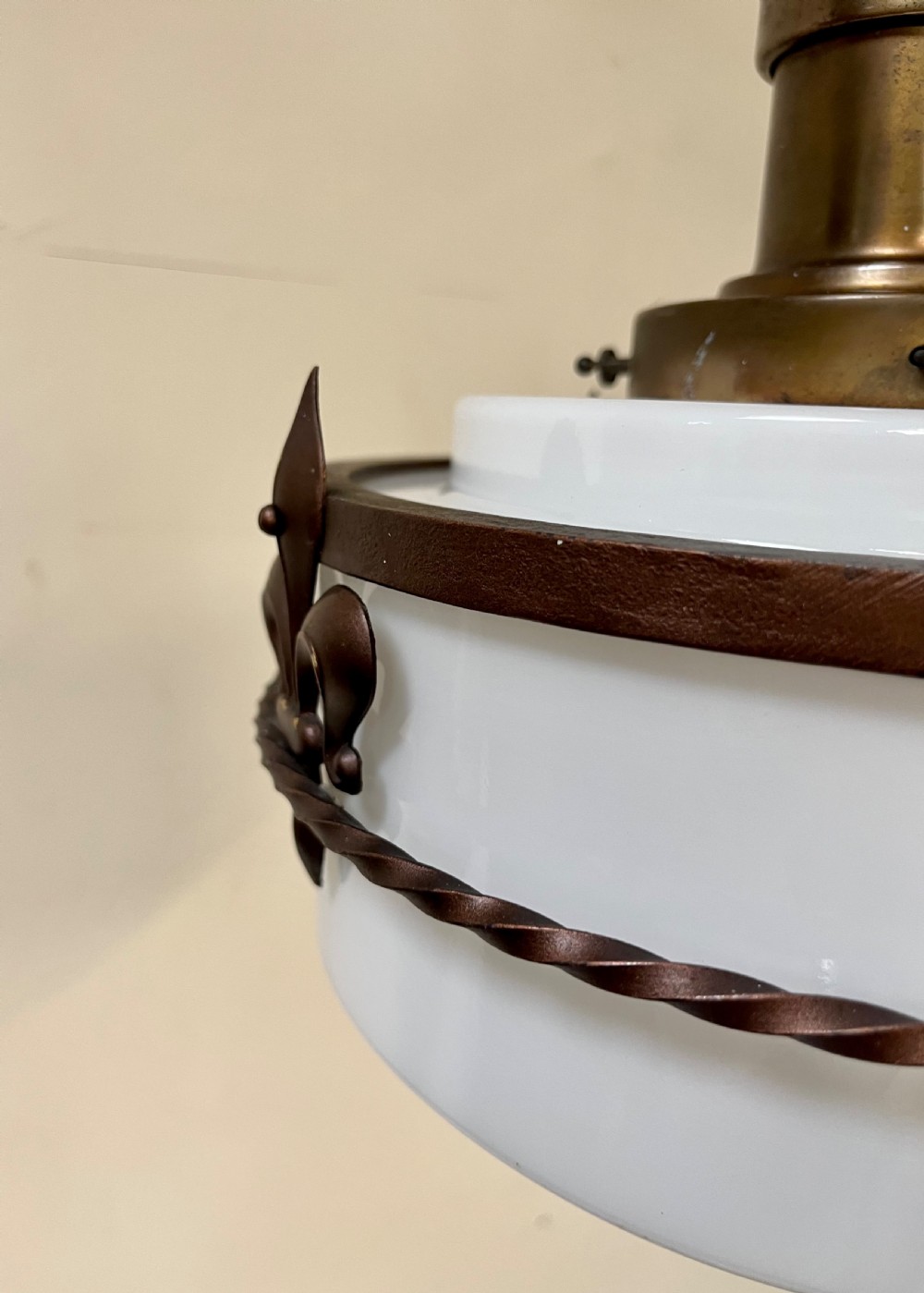 Pair GEC opaline pendant lights  View VII