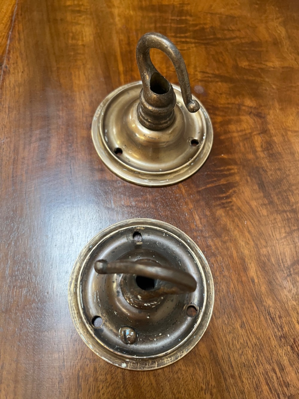 Pair GEC opaline pendant lights  View X