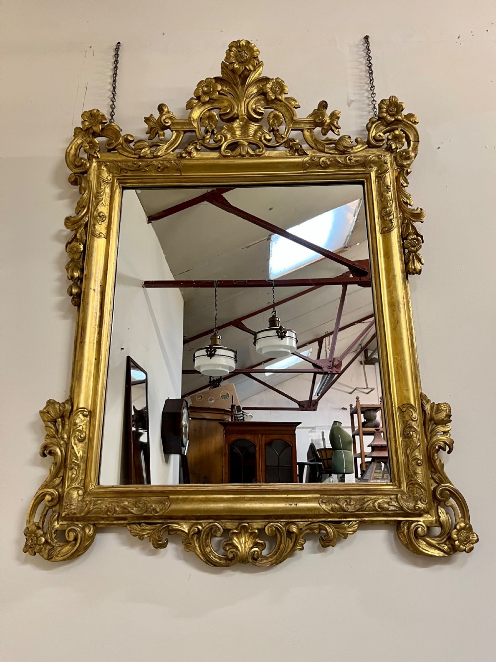 Large gilt wall mirror  View VI