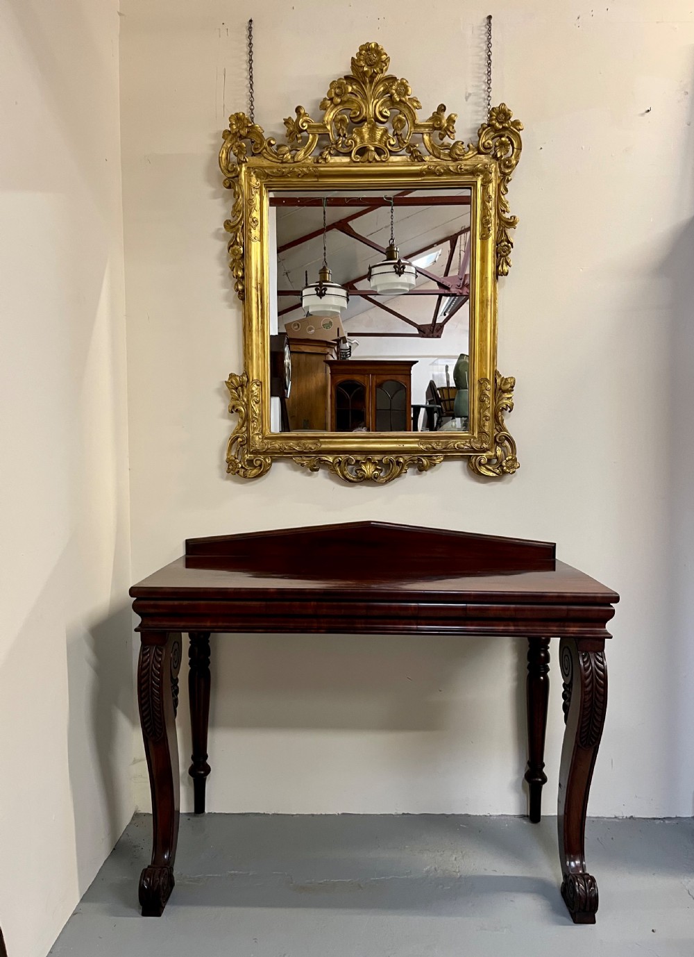 Large gilt wall mirror  View VII