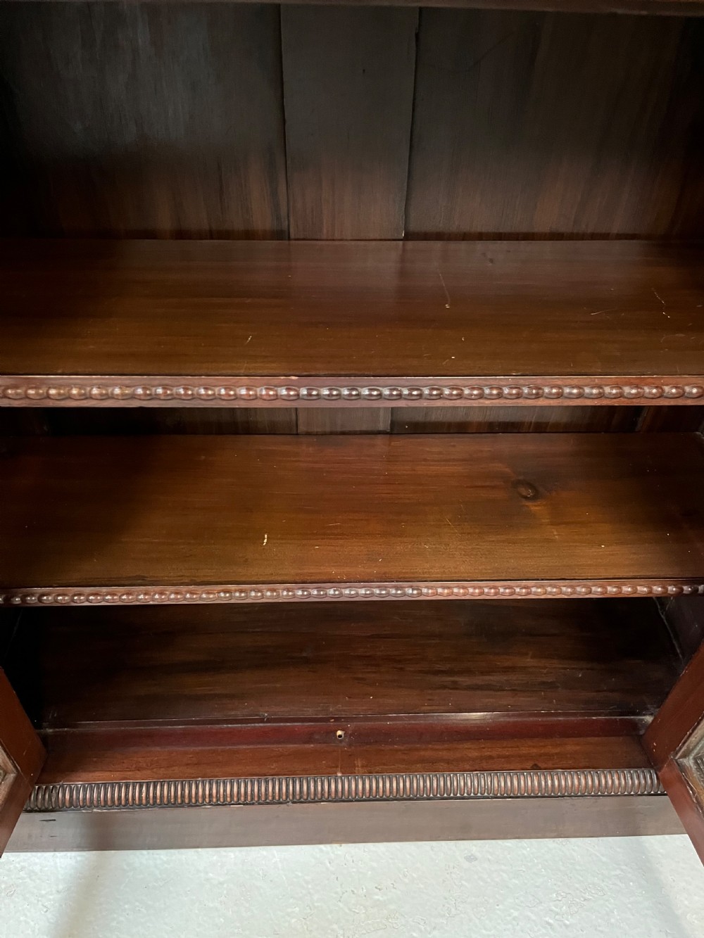 mahogany two part glazed bookcase  View XVI