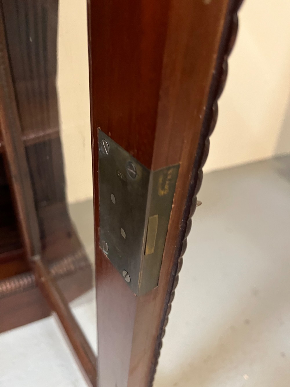 mahogany two part glazed bookcase  View XVII