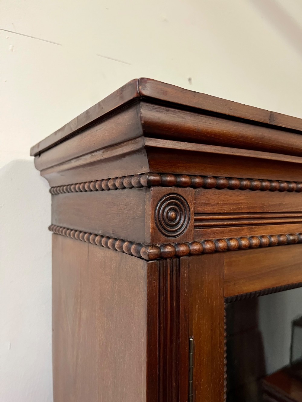 mahogany two part glazed bookcase  View XX