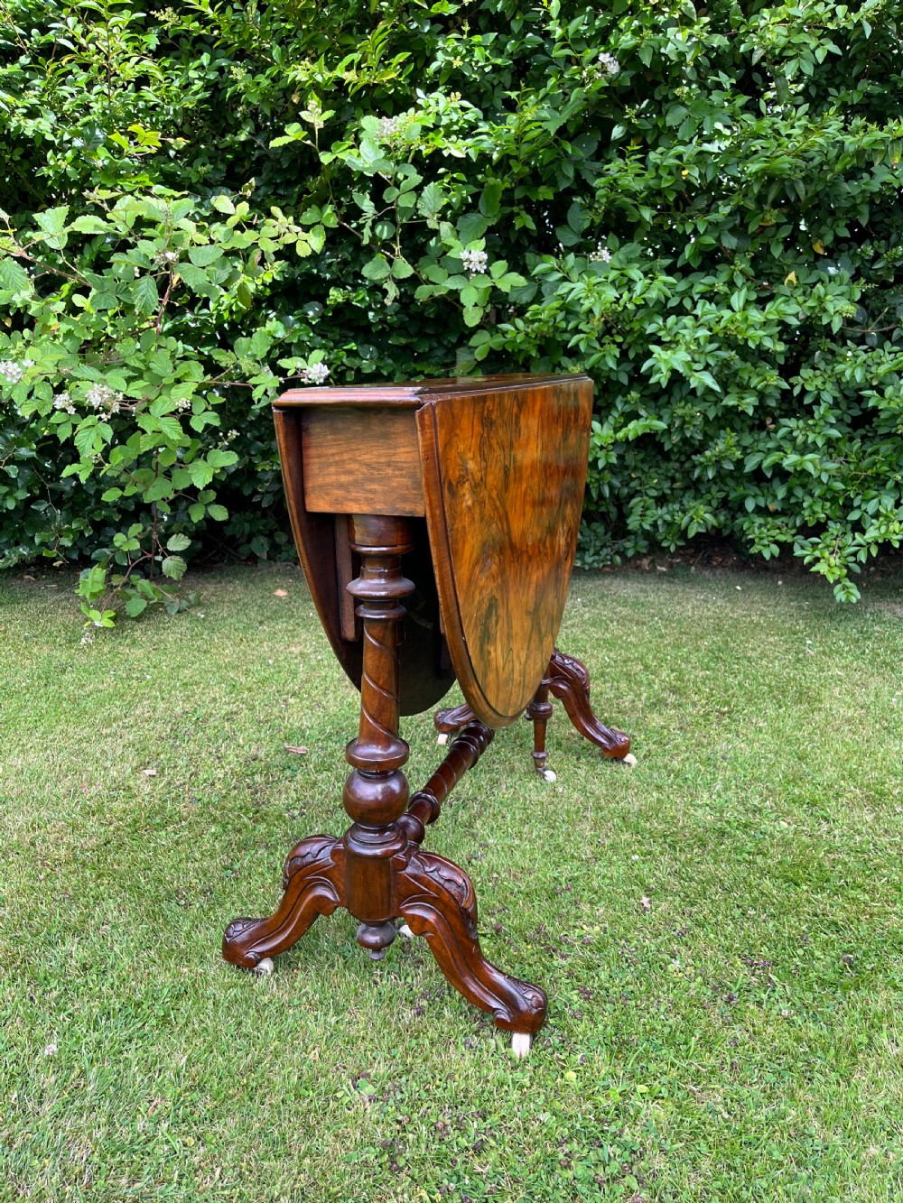 Large walnut sutherland table View II