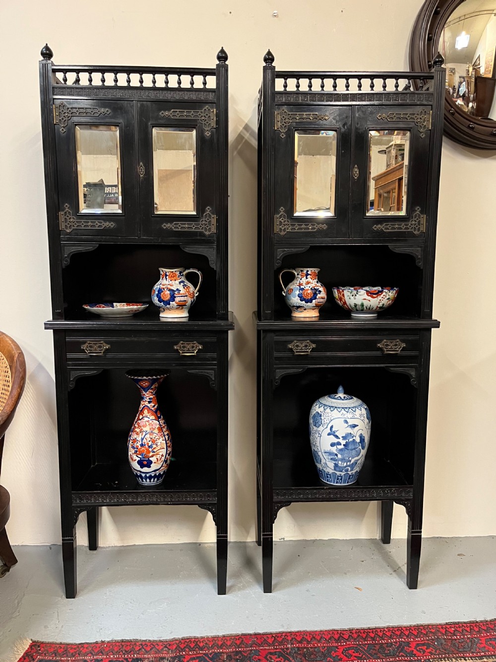 Pair aesthetic side cabinets  View X