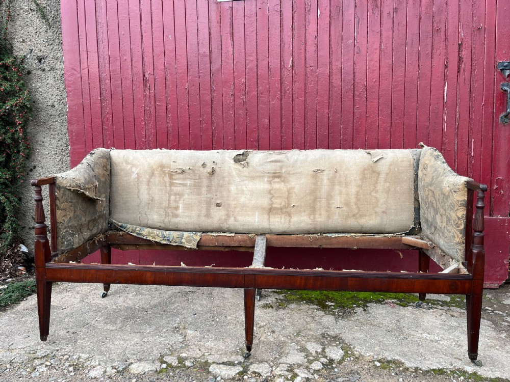 Georgian mahogany six leg sofa  View III
