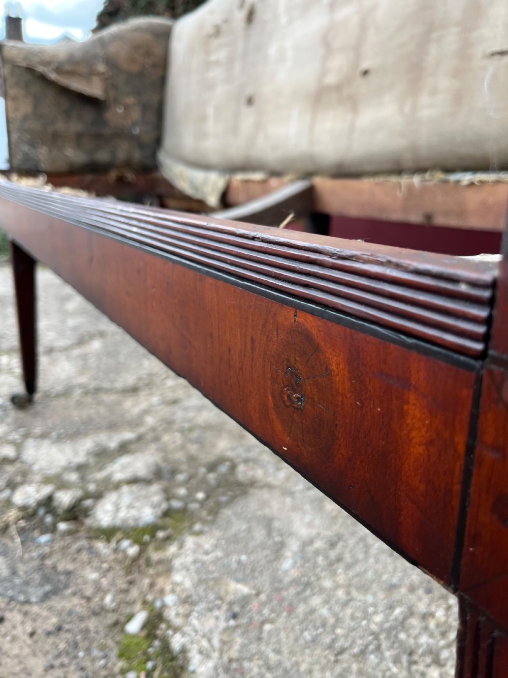 Georgian mahogany six leg sofa  View VII