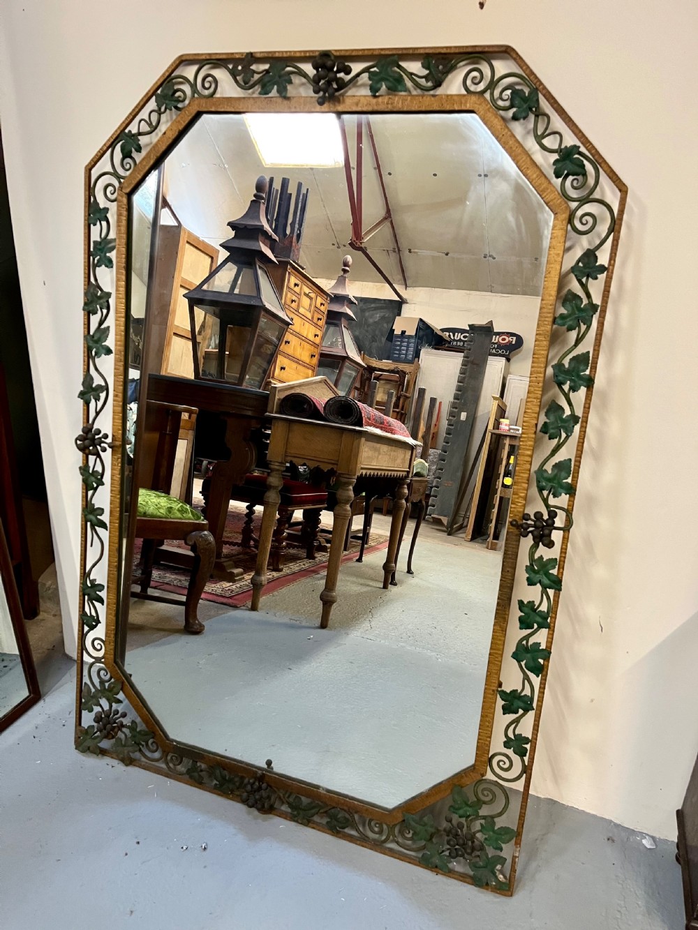 Large french grape and vine mirror 