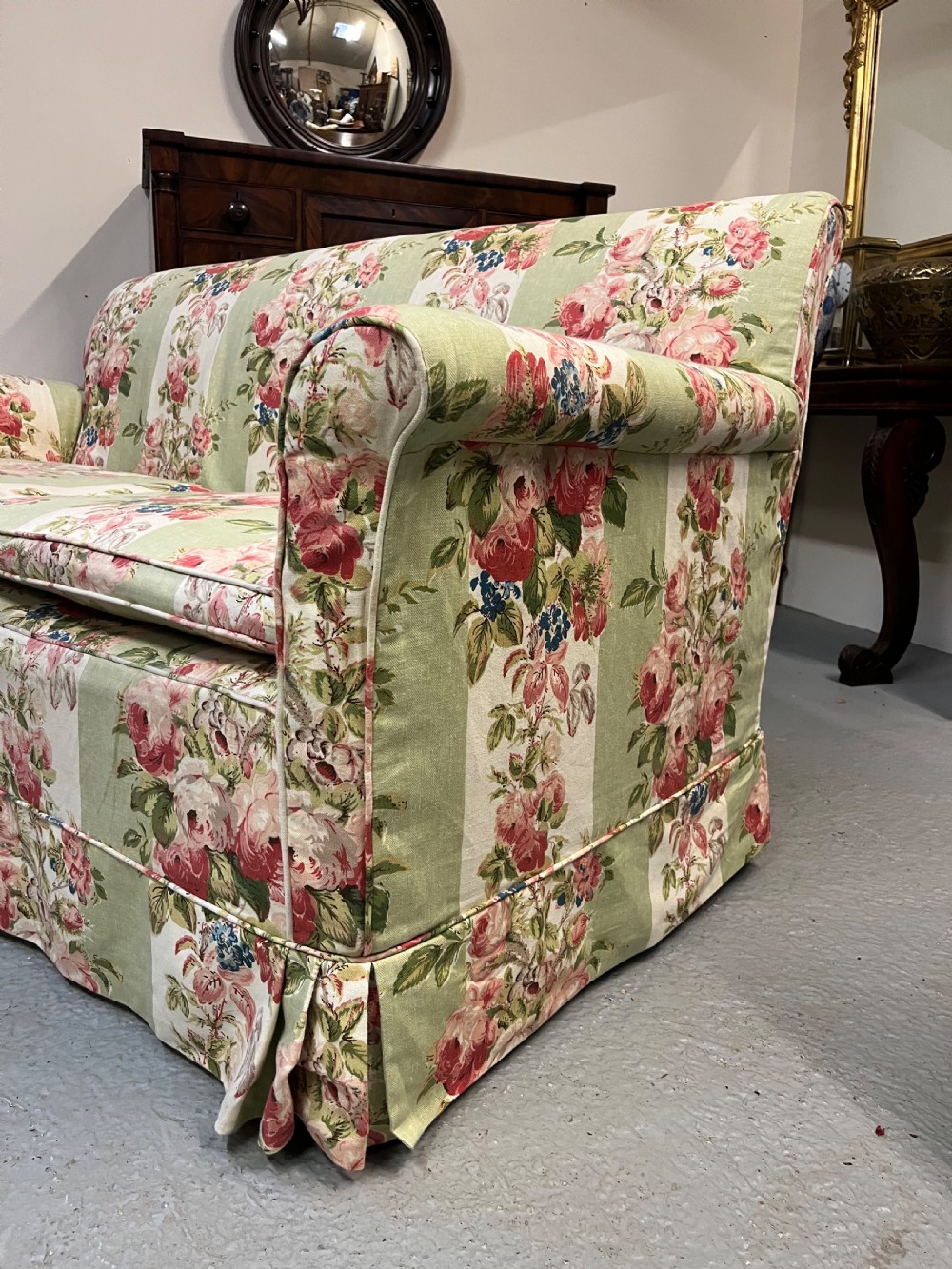 Large ebonised settee  View III