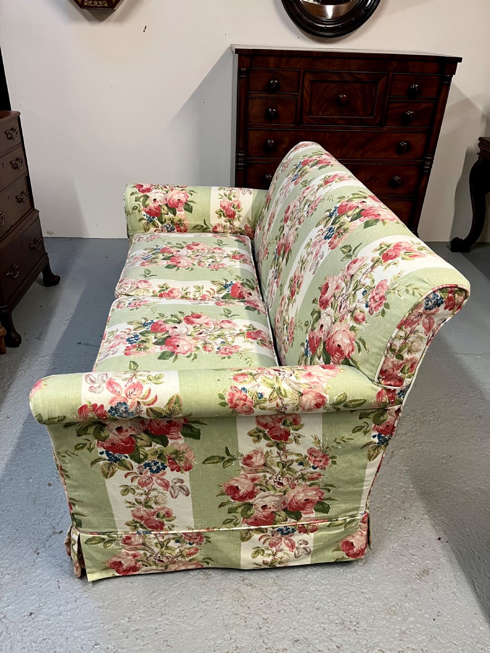 Large ebonised settee  View IV