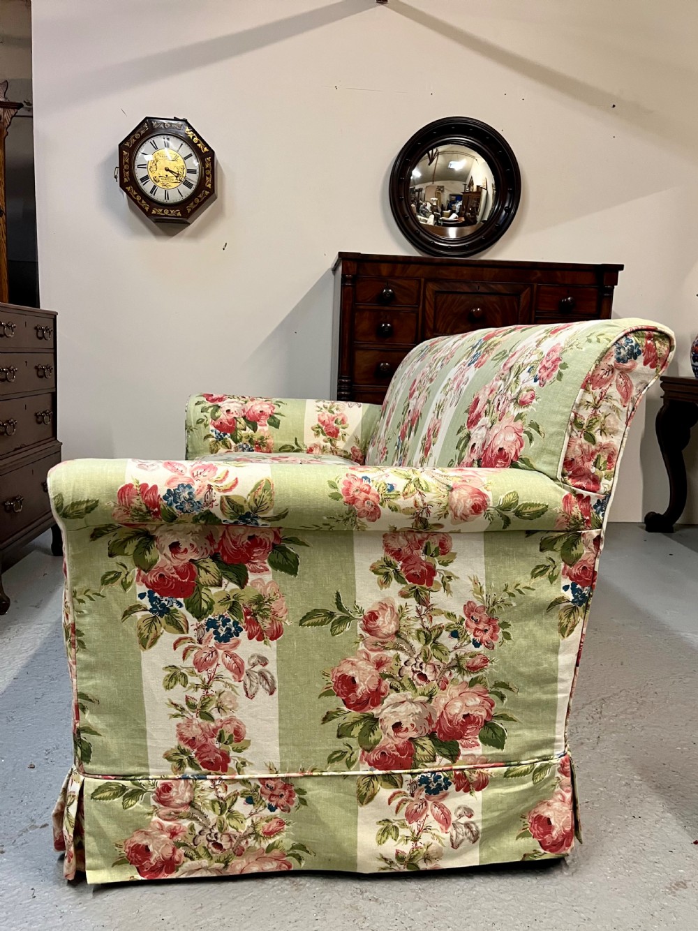 Large ebonised settee  View V