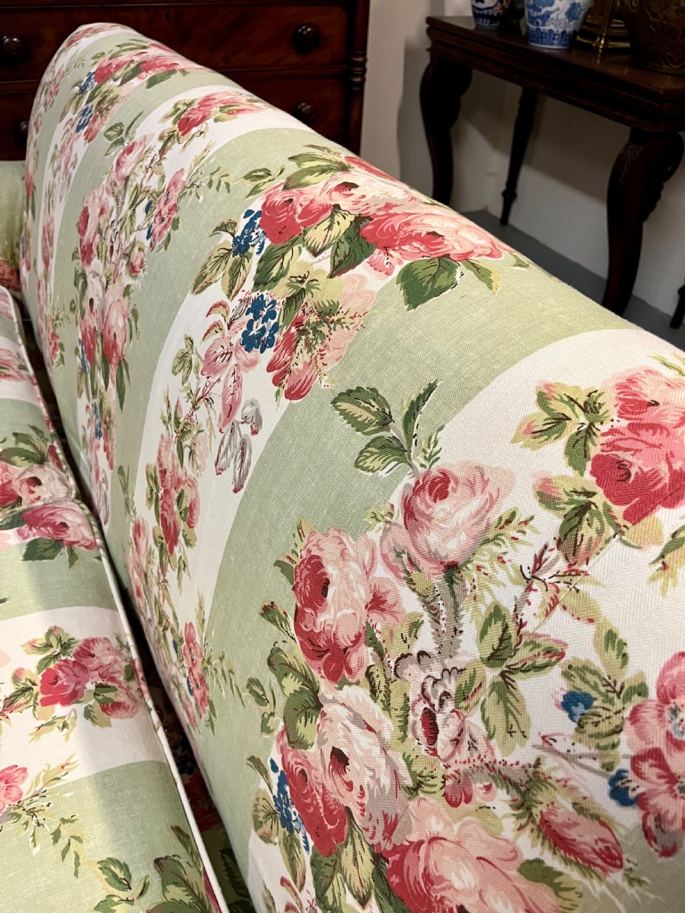 Large ebonised settee  View VI