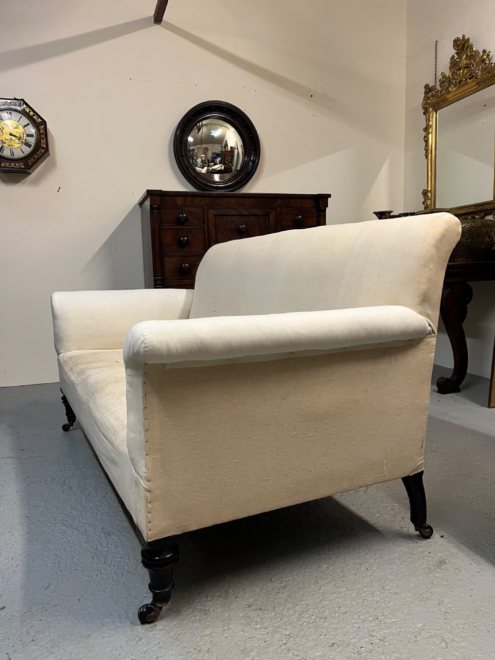 Large ebonised settee  View X
