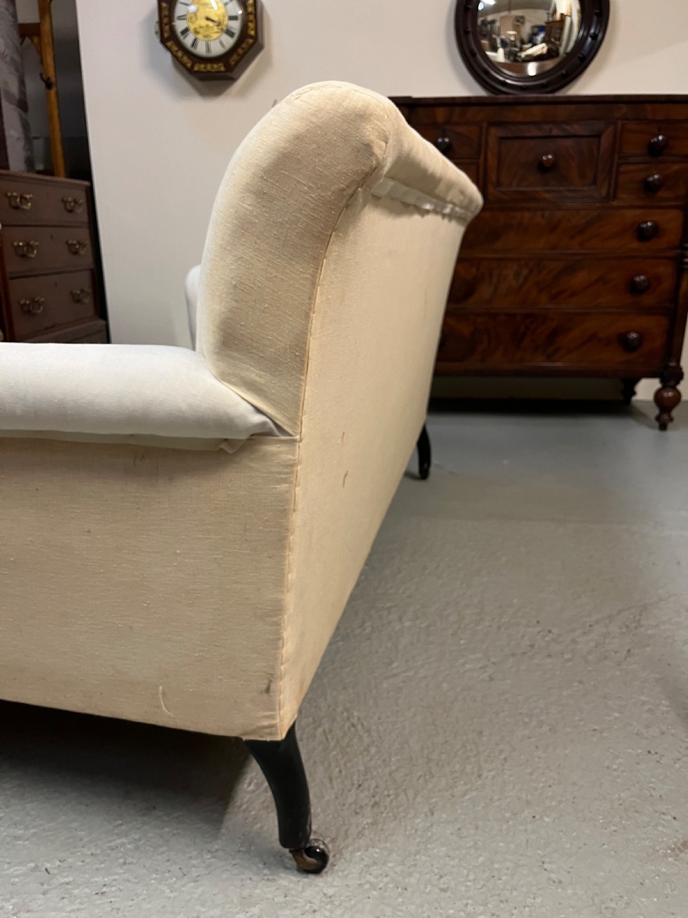 Large ebonised settee  View XII