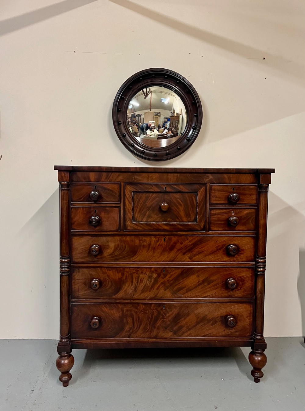 Large mahogany chest of drawers  View VIII