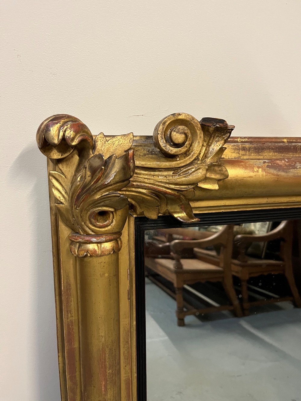Large regency over mantle mirror  View II