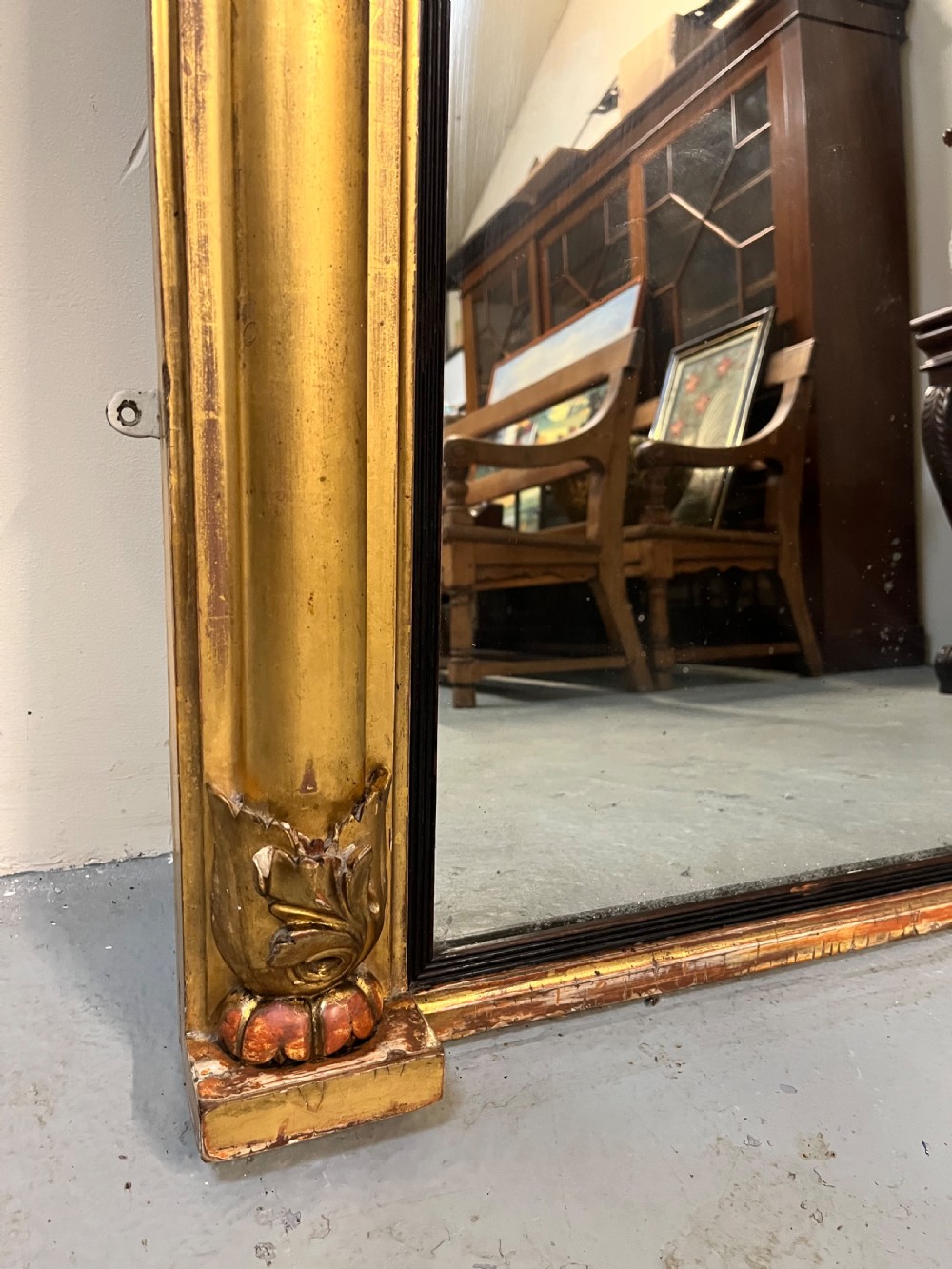 Large regency over mantle mirror  View III