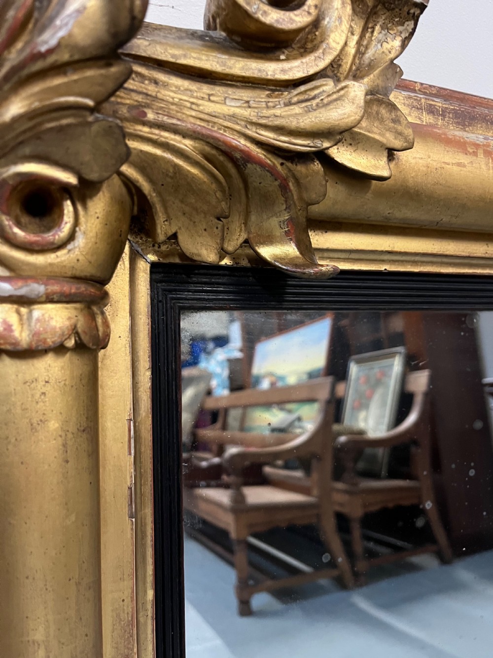 Large regency over mantle mirror  View IV