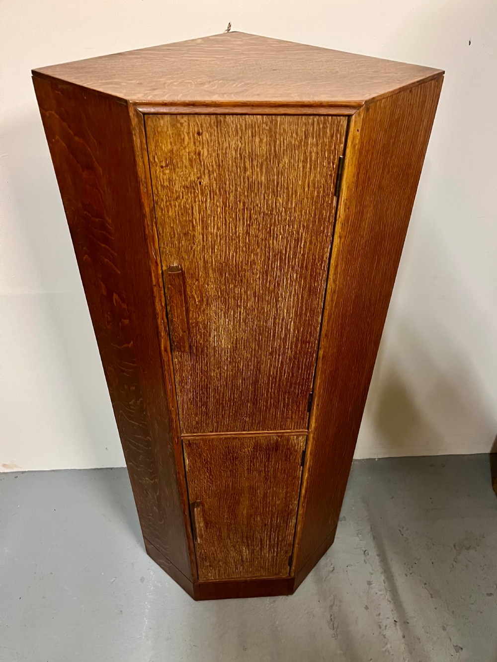 Limed oak standing corner cupboard  View II