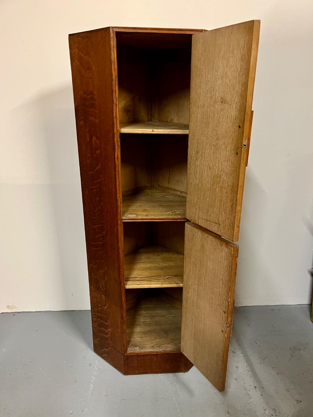 Limed oak standing corner cupboard  View III