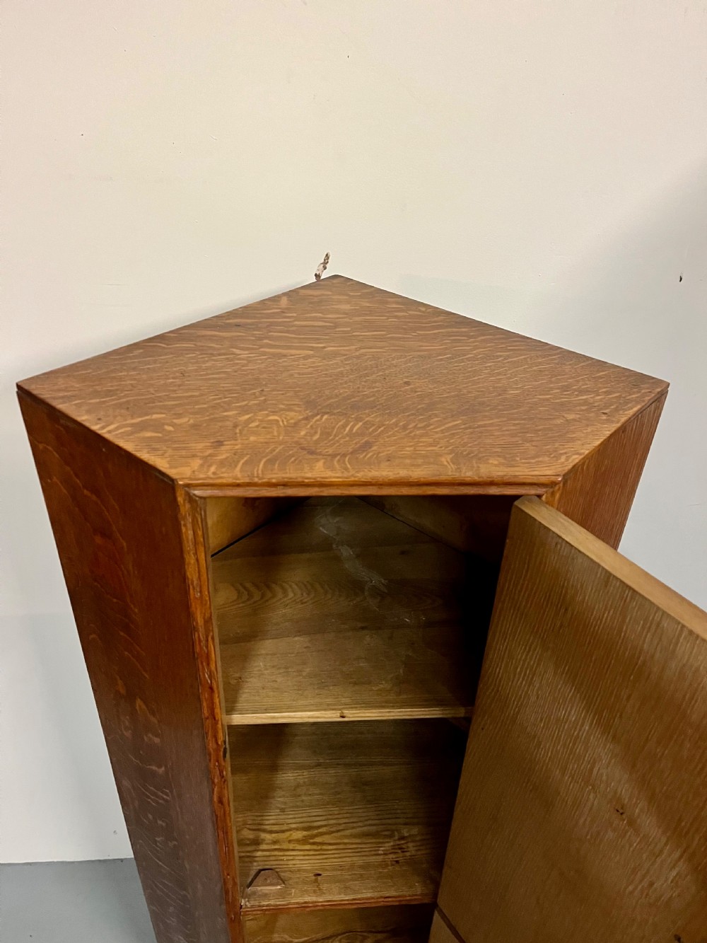 Limed oak standing corner cupboard  View IV