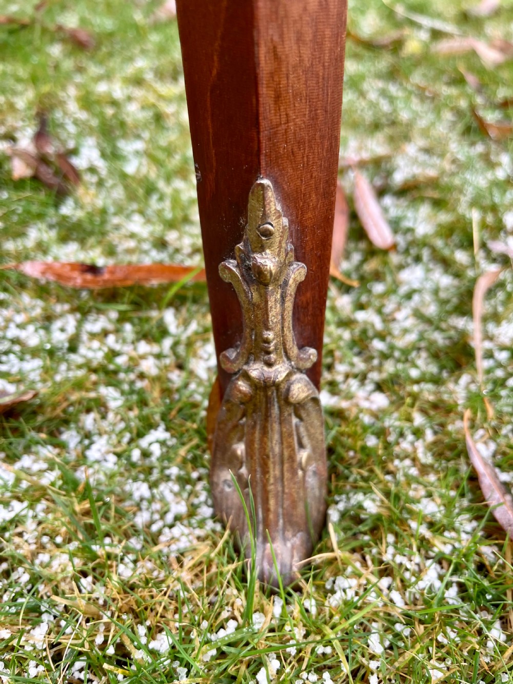 Brass inlaid occasional or side table View V