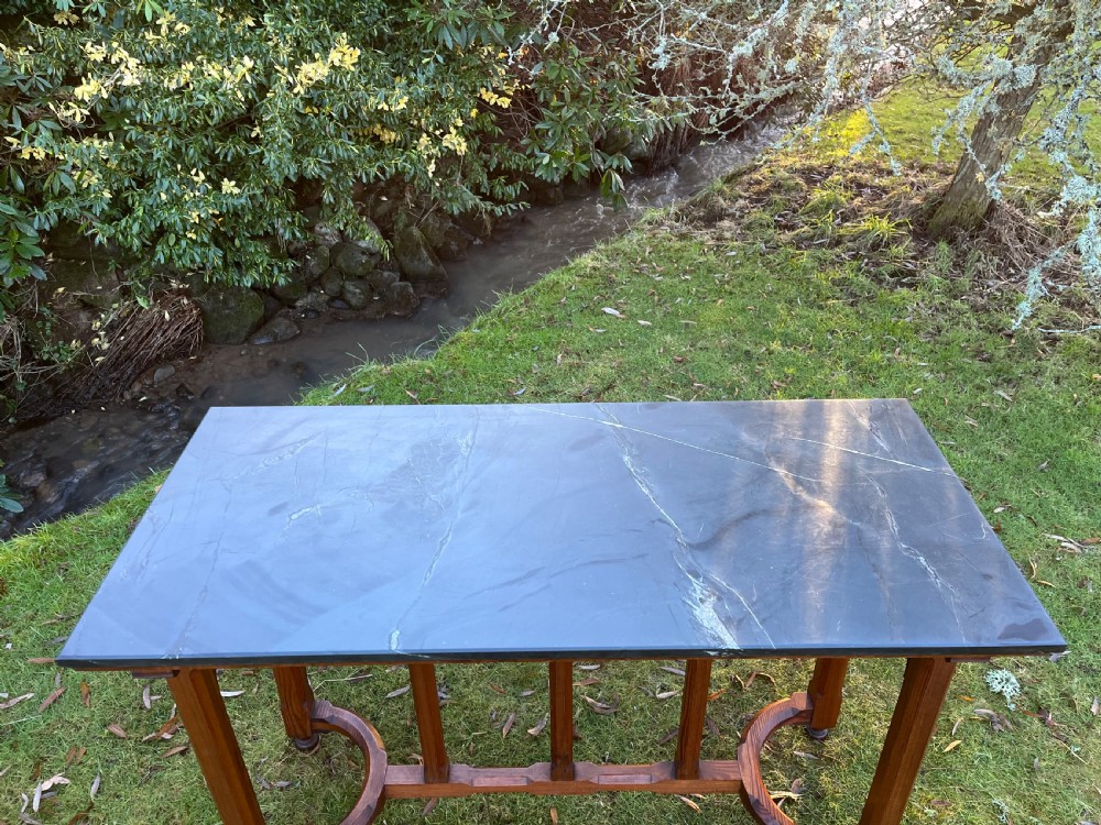 Slate topped pine console table  View II
