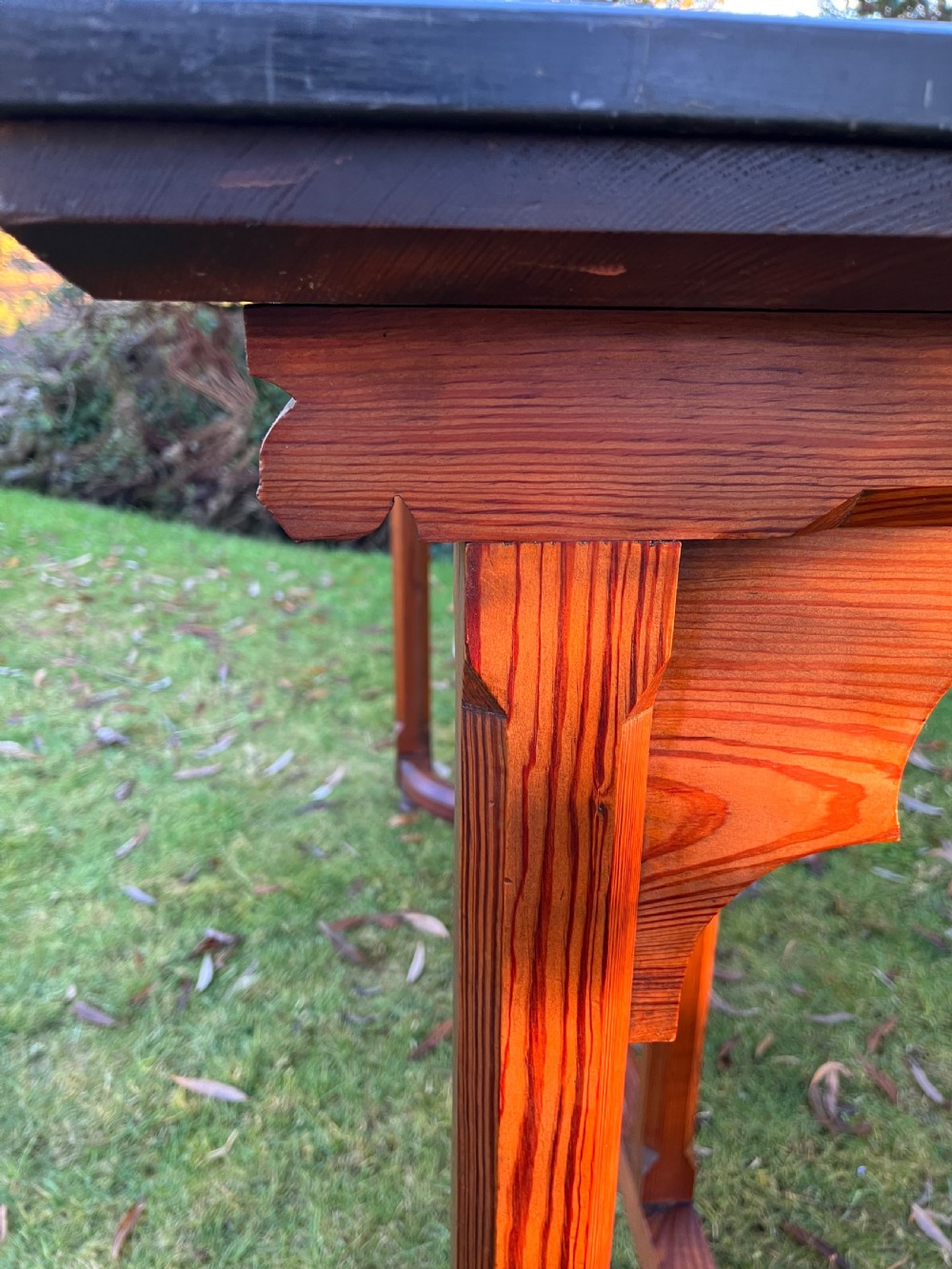 Slate topped pine console table  View IV
