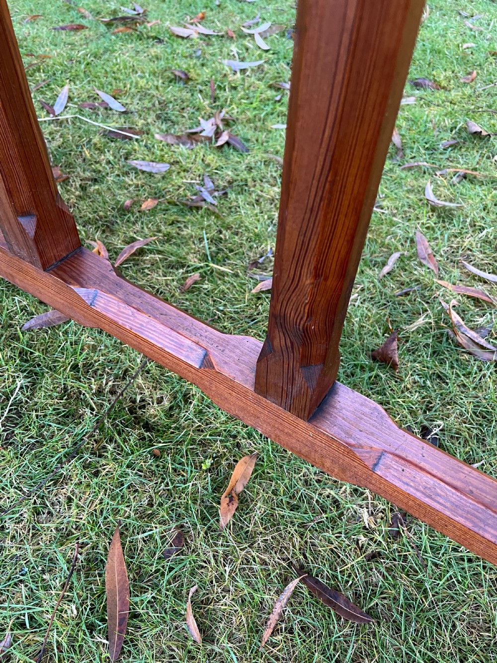 Slate topped pine console table  View XI