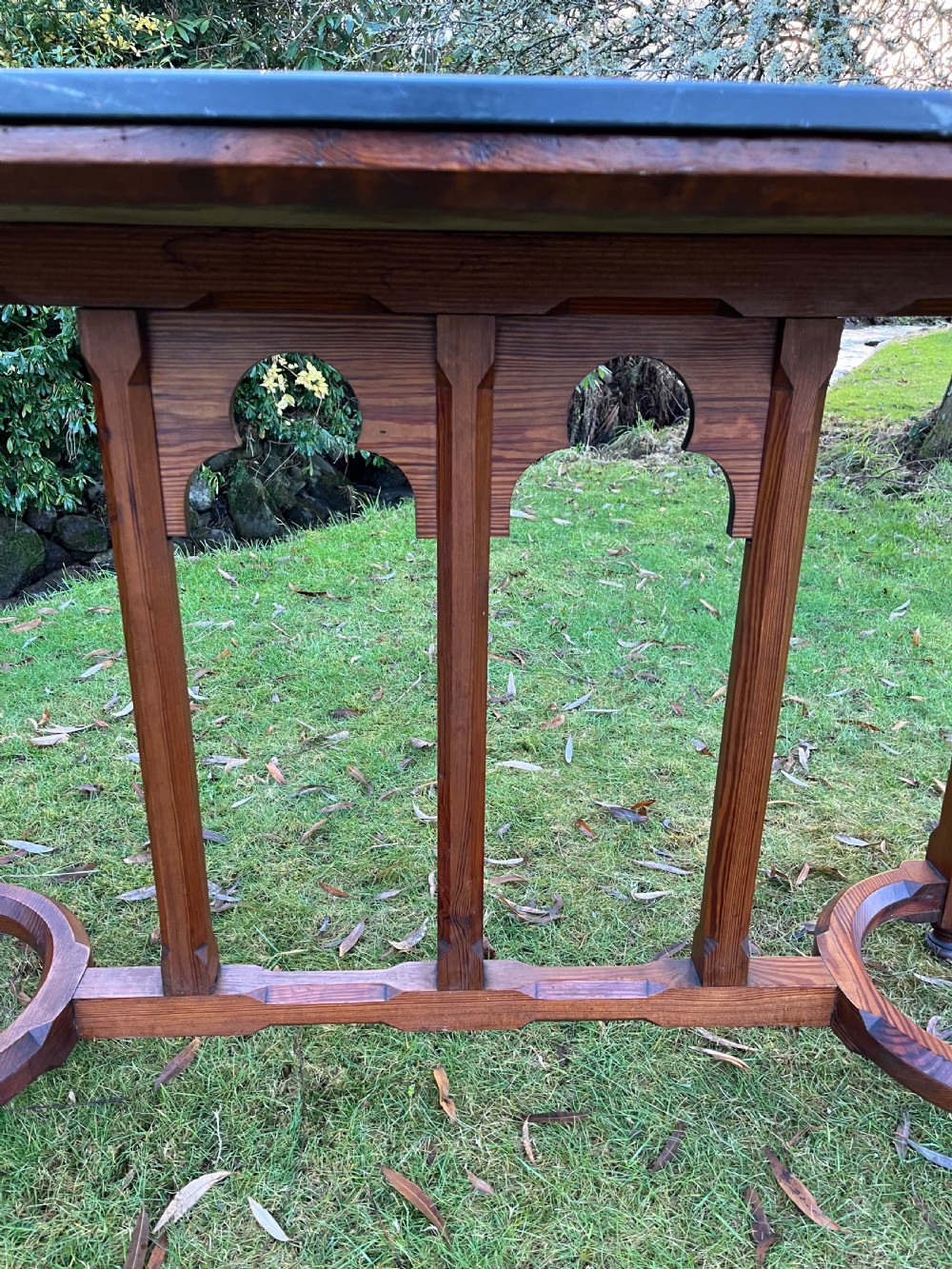 Slate topped pine console table  View XIII