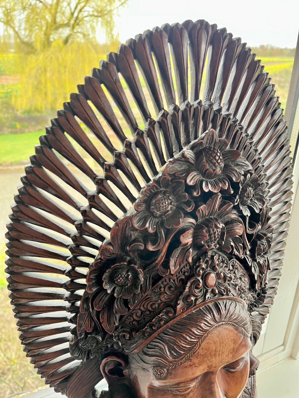 Finely carved Balinese bust View III