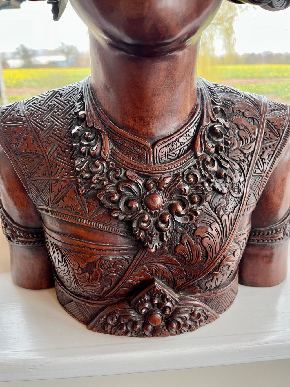 Finely carved Balinese bust View IV
