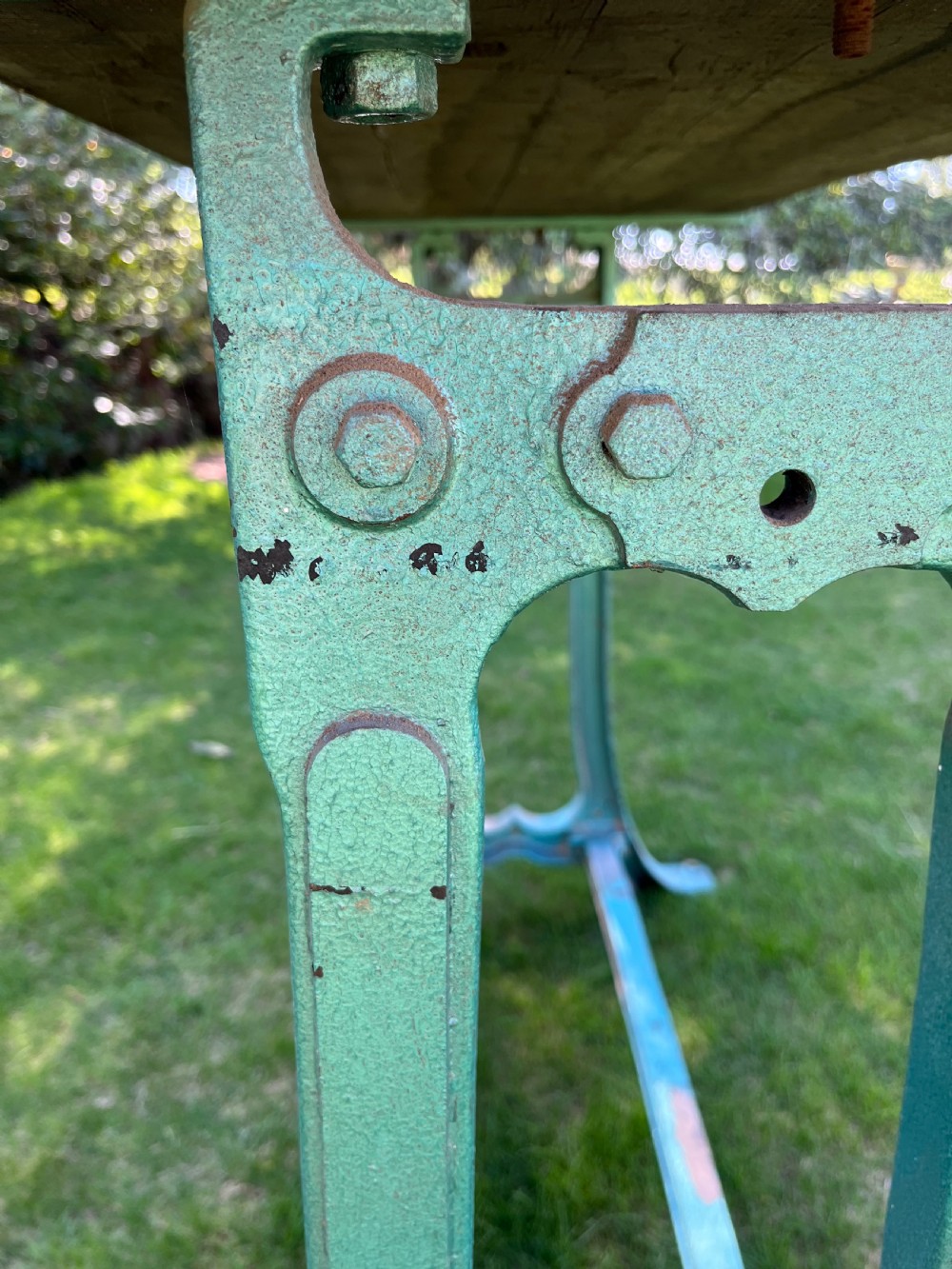 Industrial cast iron table  View X