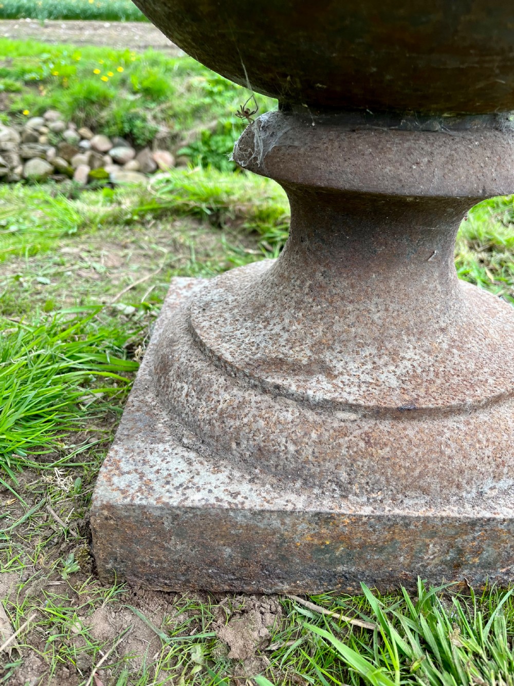 Large pair cast iron garden urns  View VIII