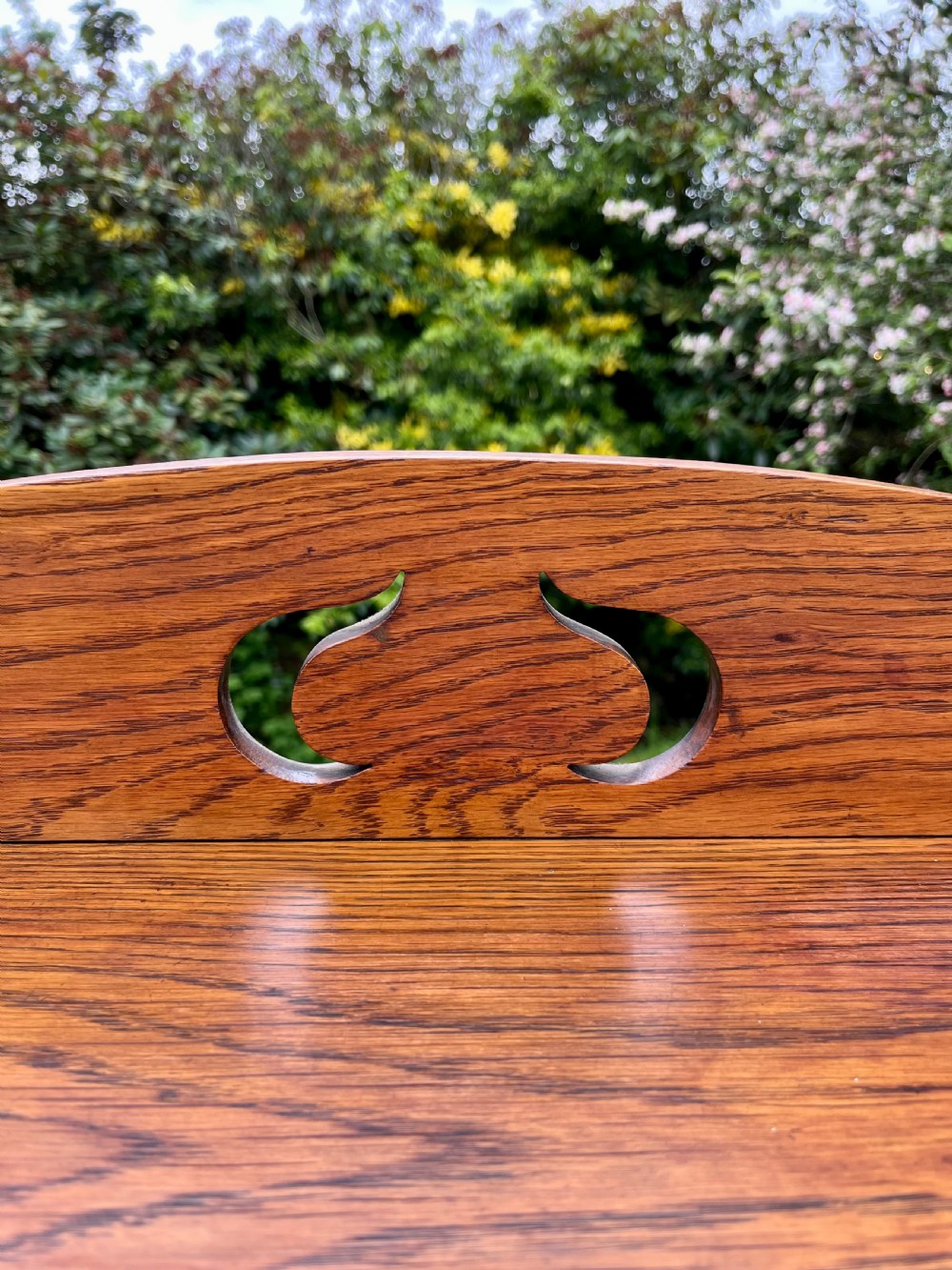 Arts and crafts oak console table View XIII