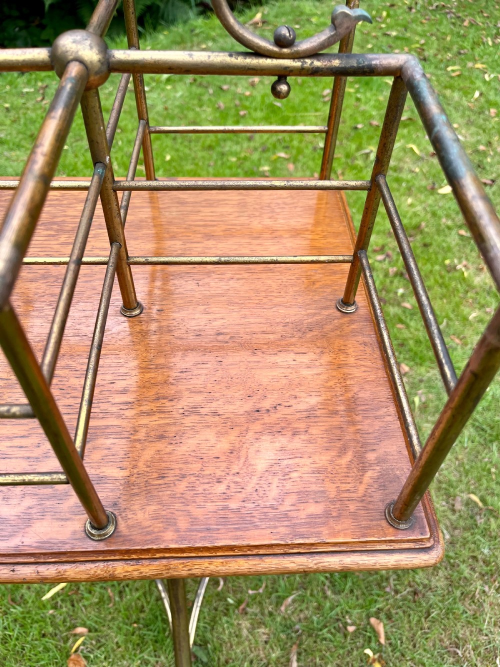 Brass revolving book table View IV