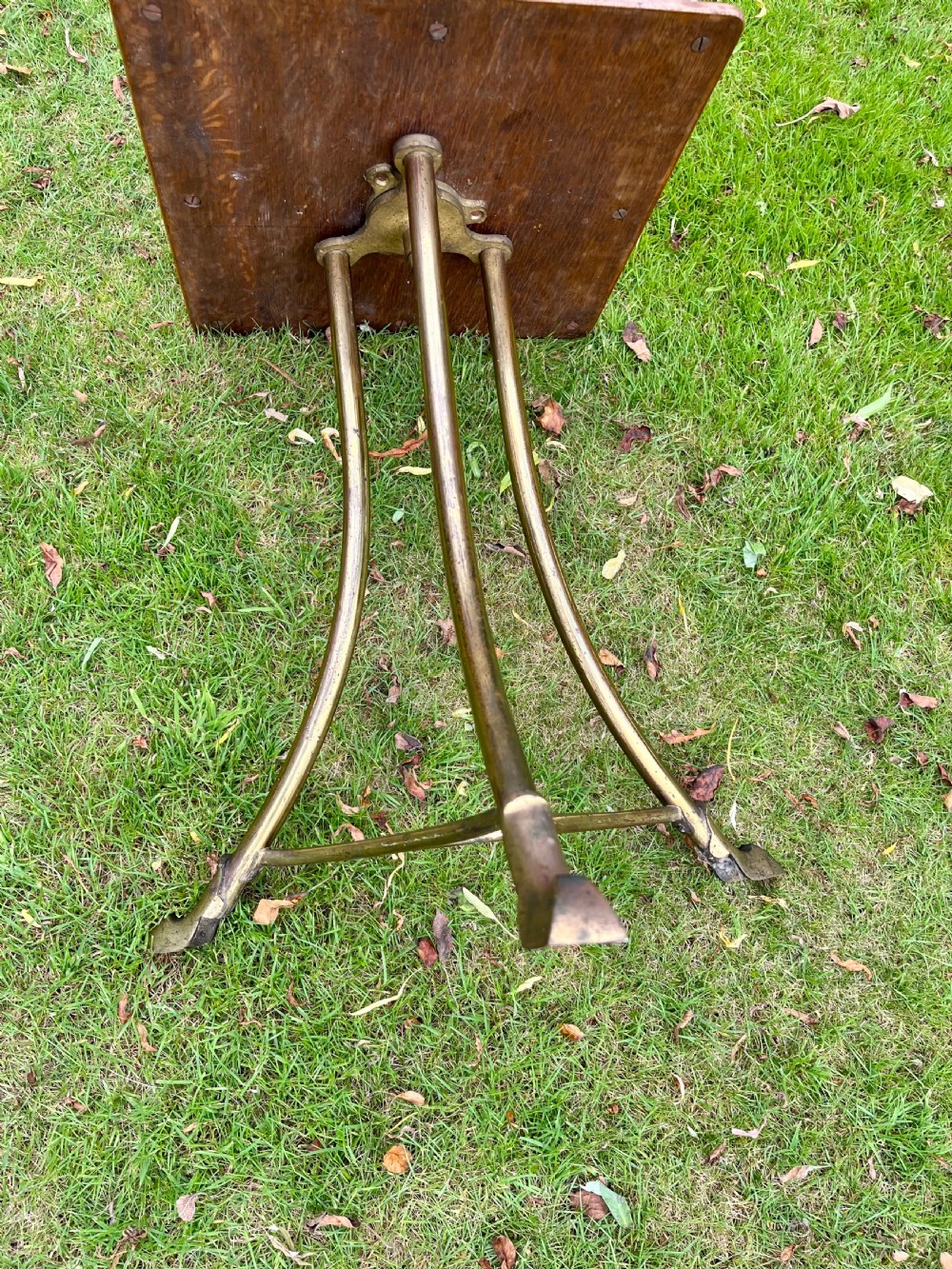 Brass revolving book table View VI