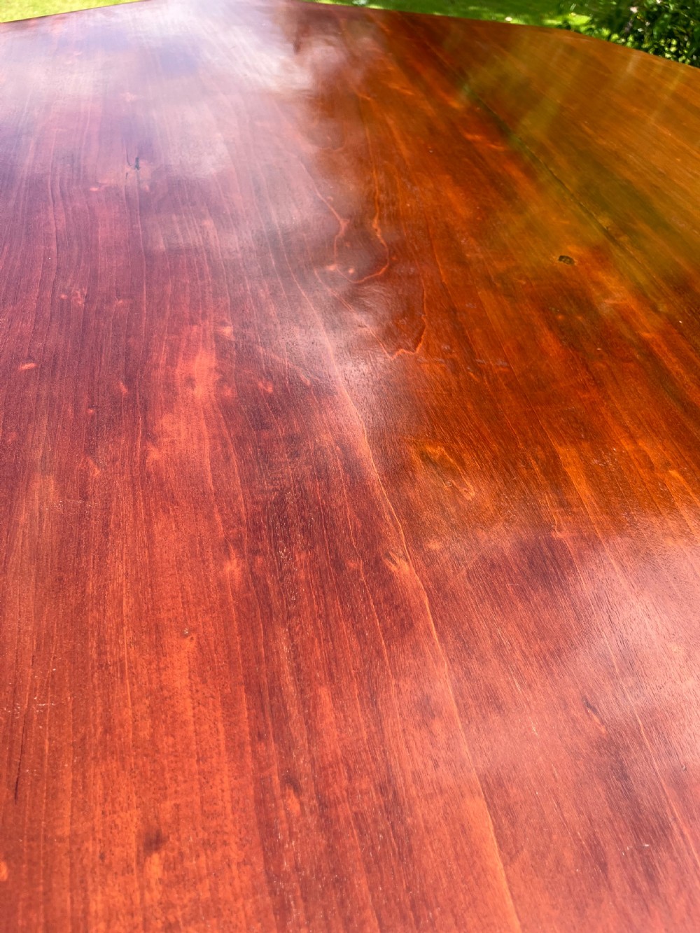 Large octagonal mahogany dining table  View V