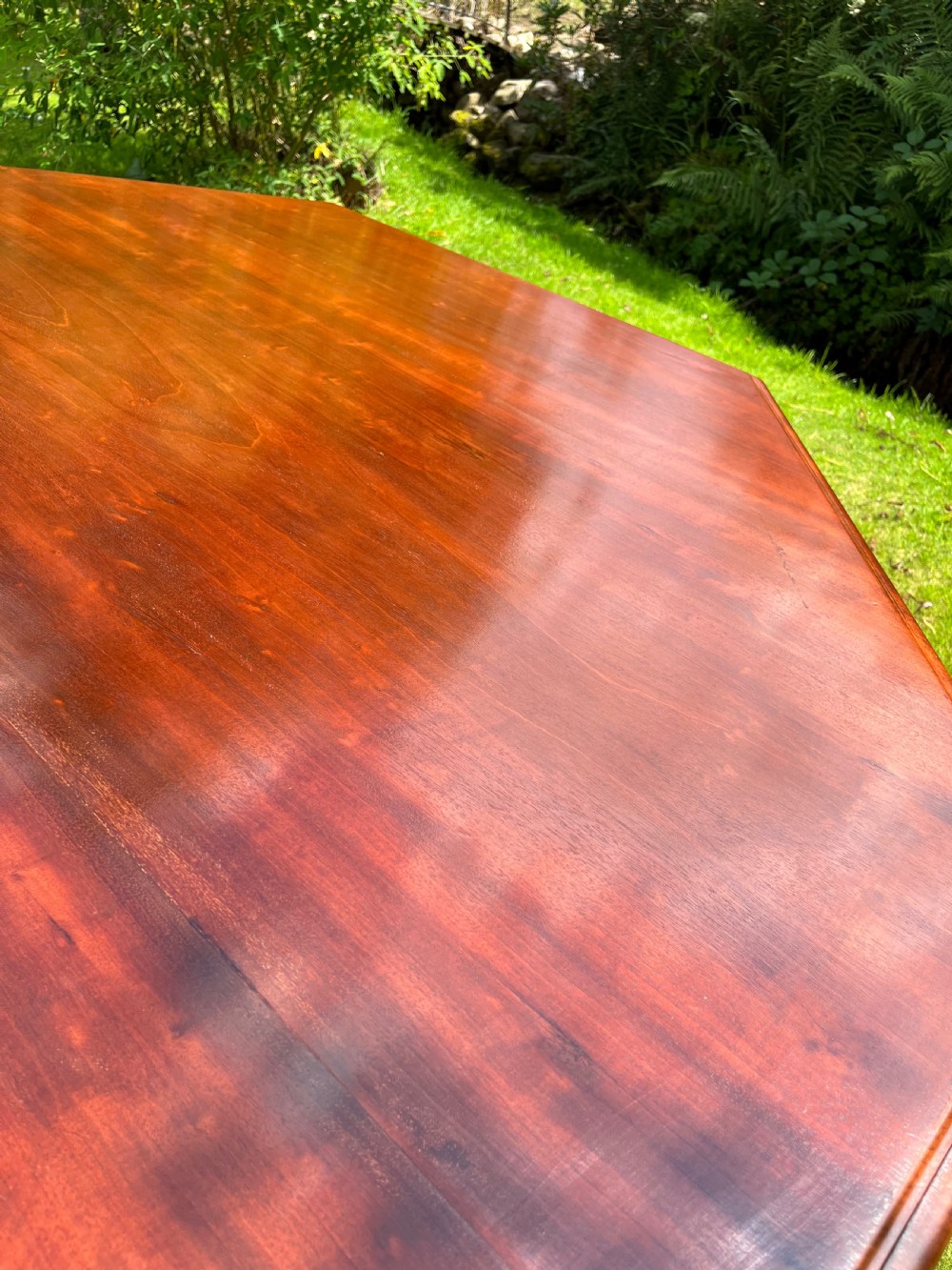 Large octagonal mahogany dining table  View VI