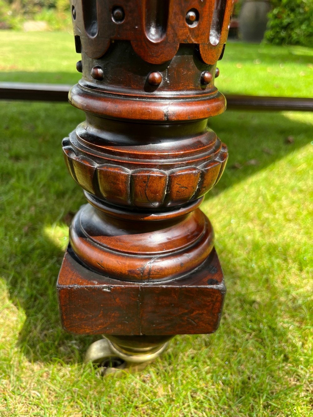 Large octagonal mahogany dining table  View X