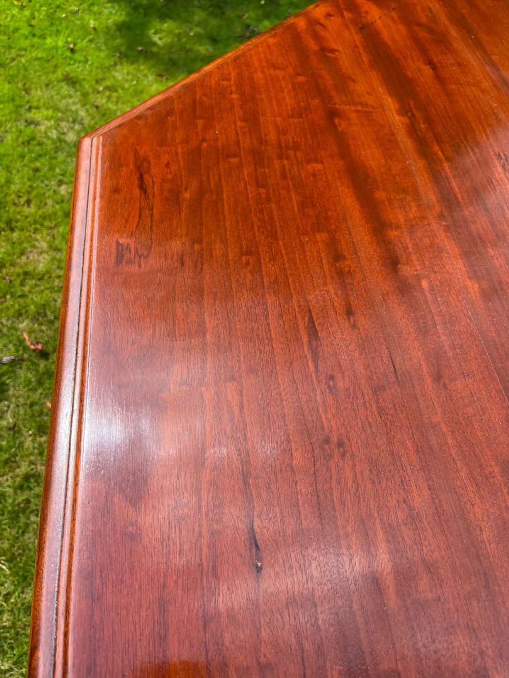 Large octagonal mahogany dining table  View XI