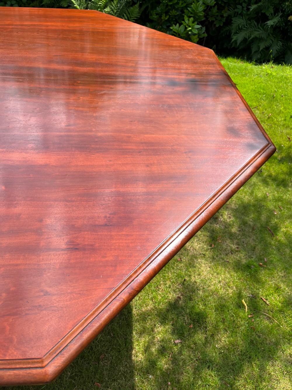 Large octagonal mahogany dining table  View XVI
