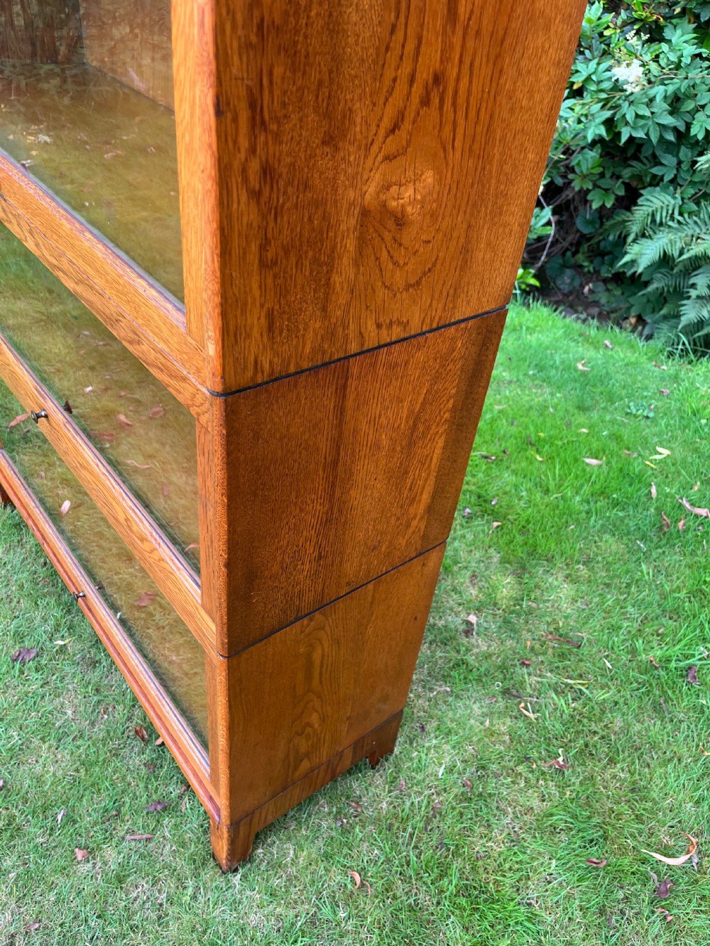Oak sectional stacking bookcase  View III