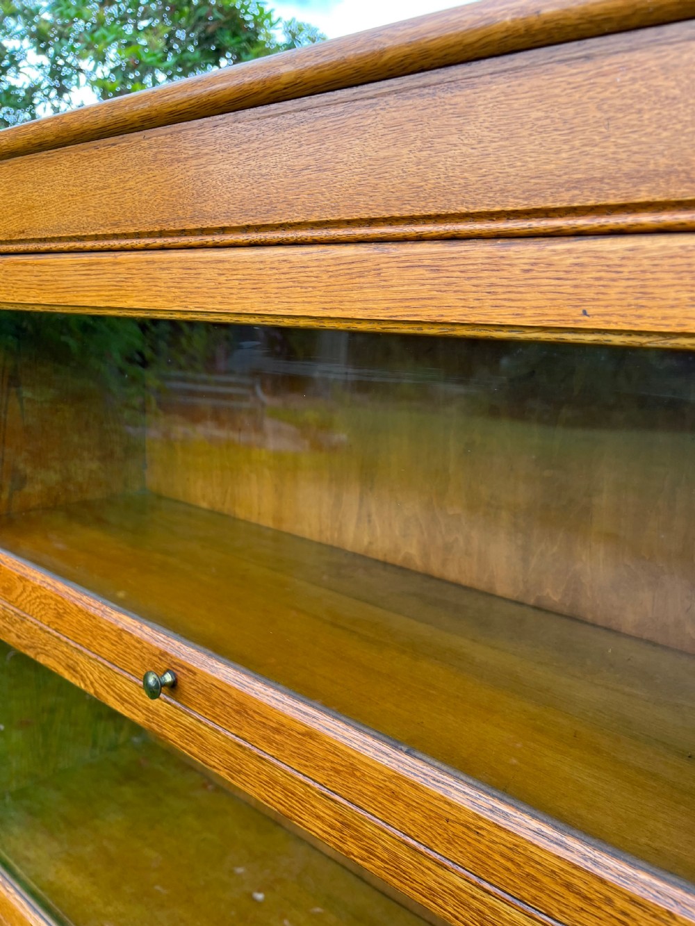 Oak sectional stacking bookcase  View IV