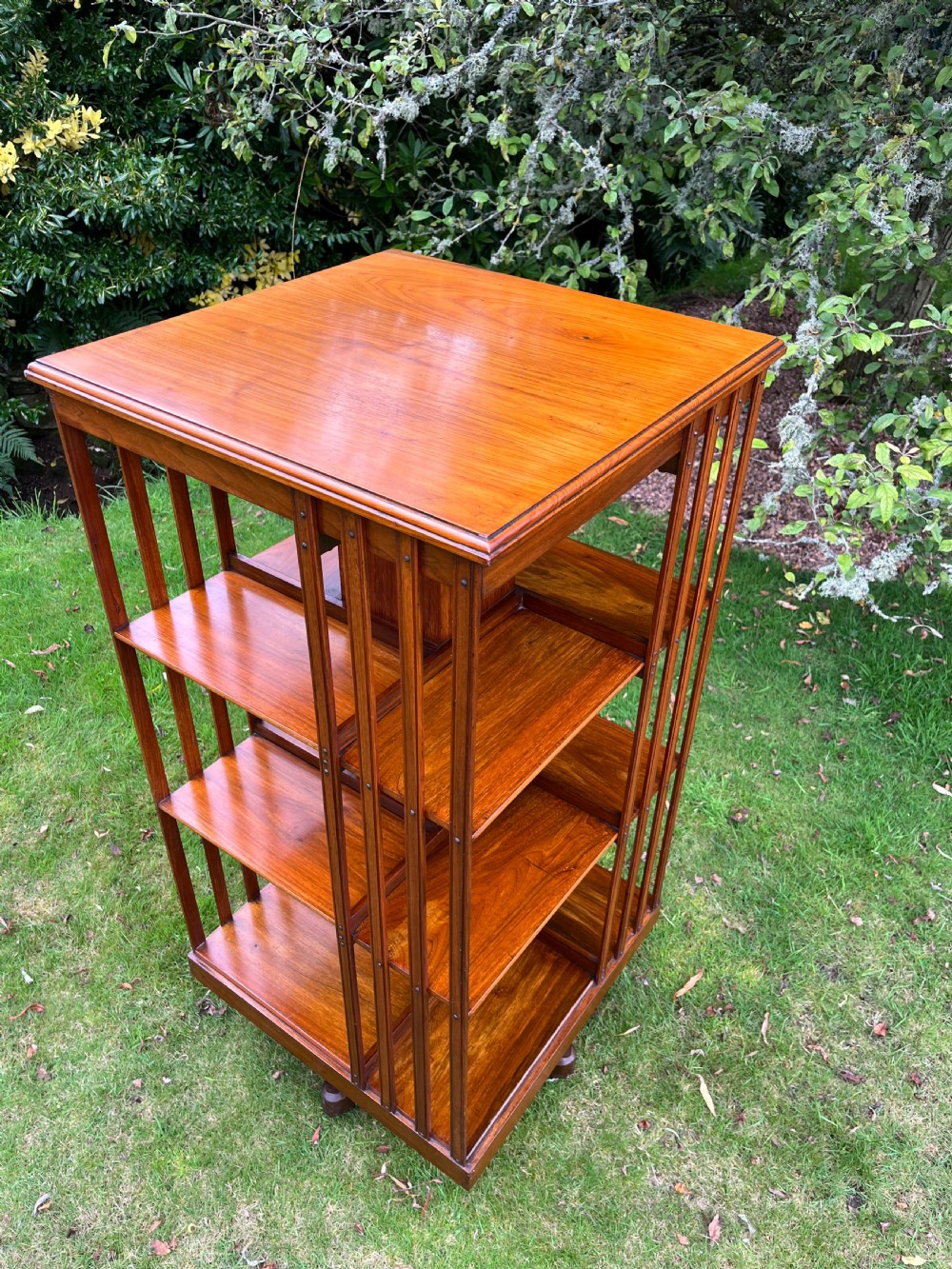 Large walnut revolving bookcase  View III